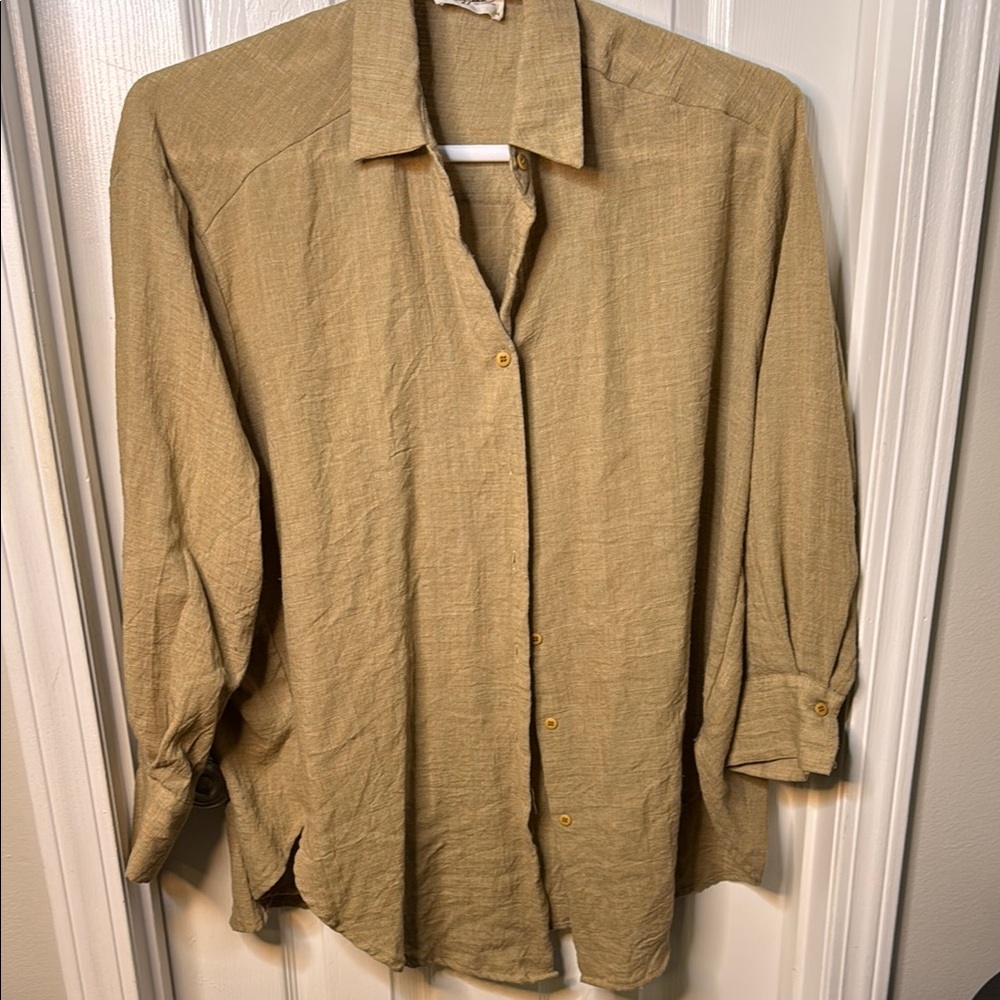 Carly Jean Los Angeles Carson Tan Blouse